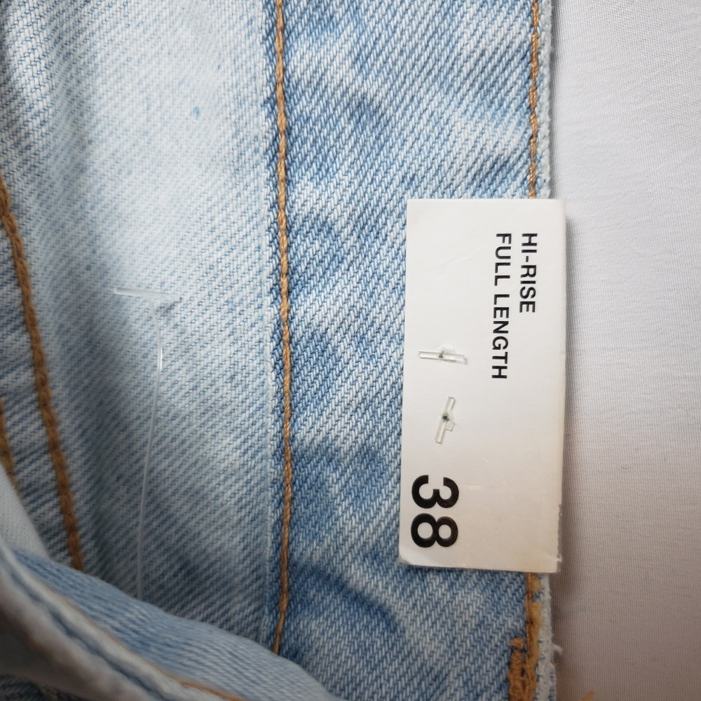 Zara Blogger Wide Legs Ripped Distressed High Rise Jeans - Picture 11 of 12